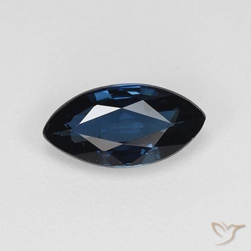 0.84ct Natural Azul escuro Safira, Marquesa, VVS-VS