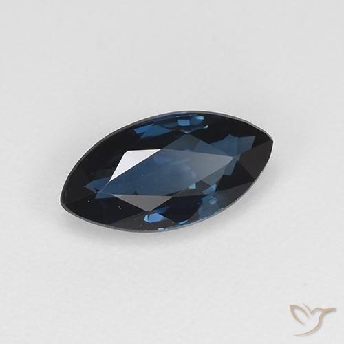 Safira Azul escuro Natural 0.84ct, Marquesa, VVS-VS