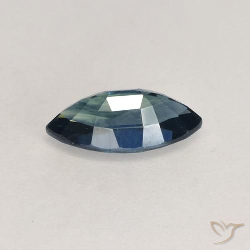 Safira Azul escuro Natural 0.82ct, Marquesa, VVS-VS