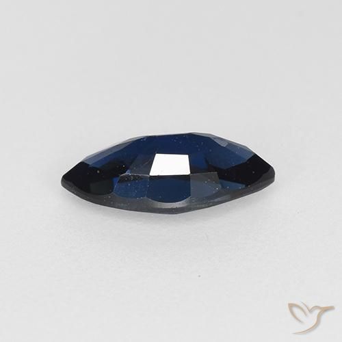 Safira Azul escuro Natural 0.73ct, Marquesa, VS