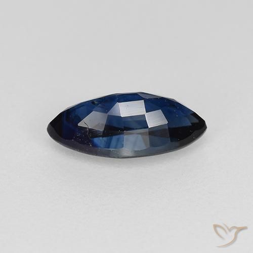 Safira Azul-marinho Natural 0.84ct, Marquesa, VS