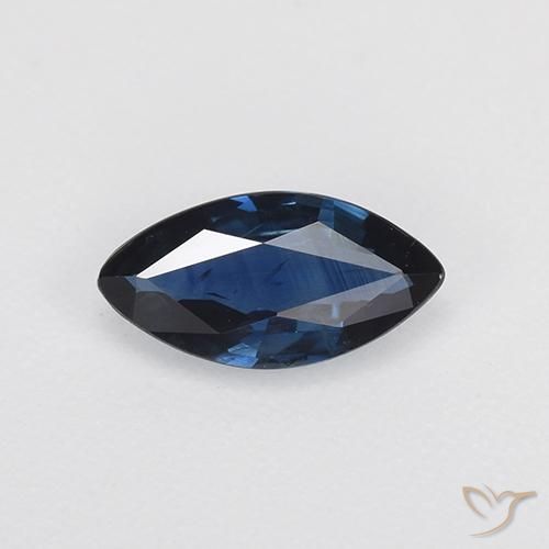 0.68ct Natural azul real Safira, Marquesa, VVS-VS
