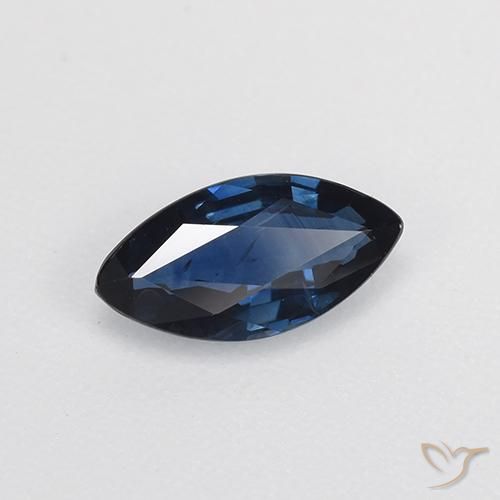 Safira azul real Natural 0.68ct, Marquesa, VVS-VS