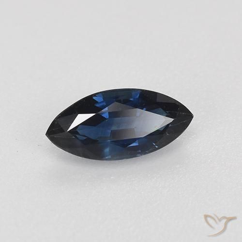 Safira azul real Natural 0.70ct, Marquesa, VVS-VS