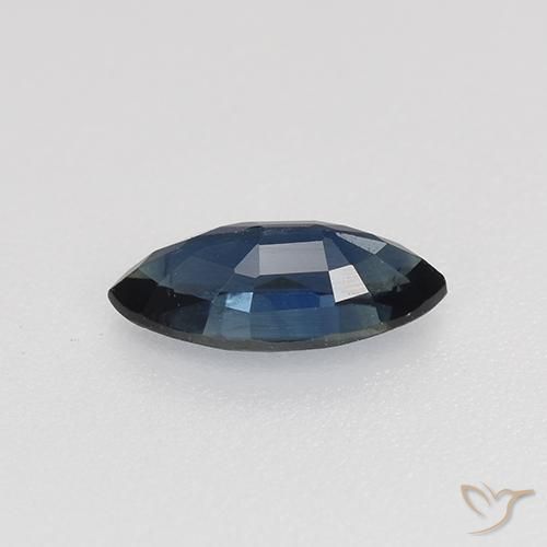 Safira azul real Natural 0.70ct, Marquesa, VVS-VS