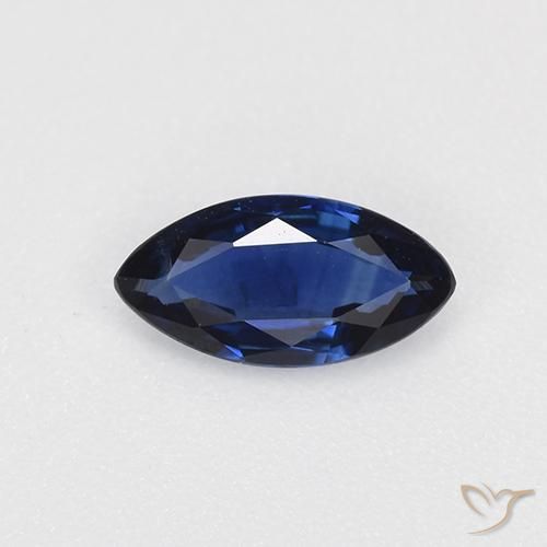 0.60ct Natural Azul-marinho Safira, Marquesa, VVS-VS