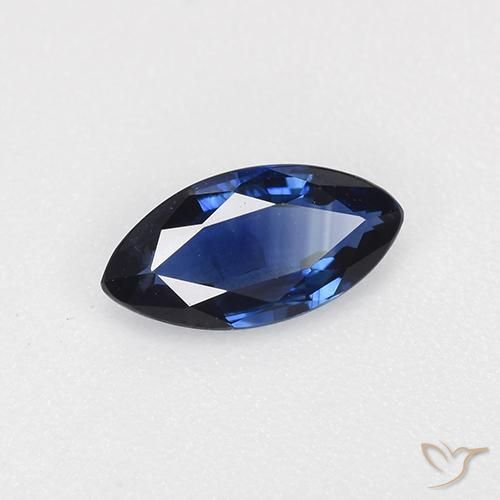Safira Azul-marinho Natural 0.60ct, Marquesa, VVS-VS