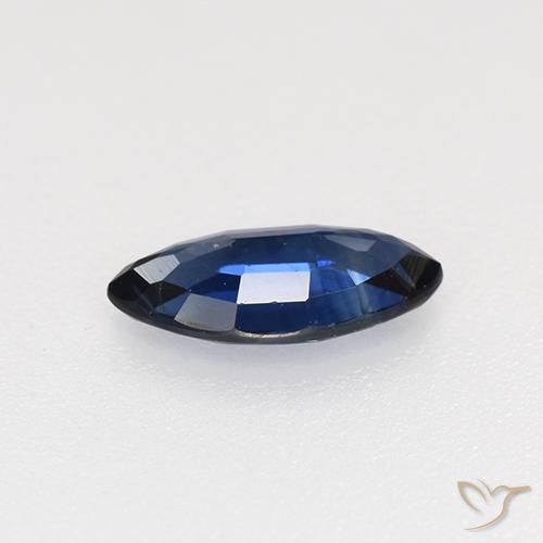 Safira Azul-marinho Natural 0.60ct, Marquesa, VVS-VS