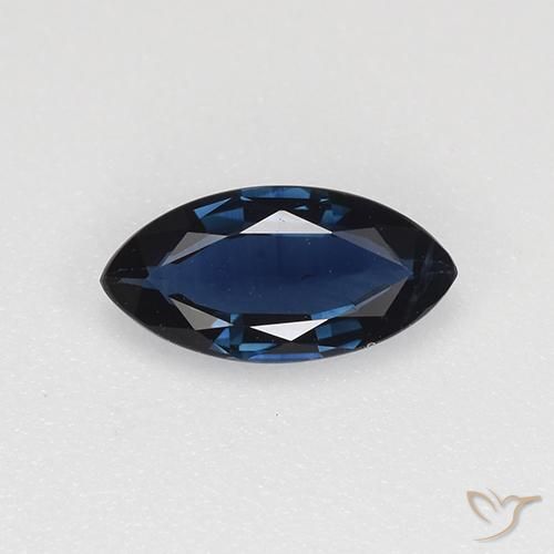 0.66ct Natural Azul da meia noite Safira, Marquesa, VVS-VS