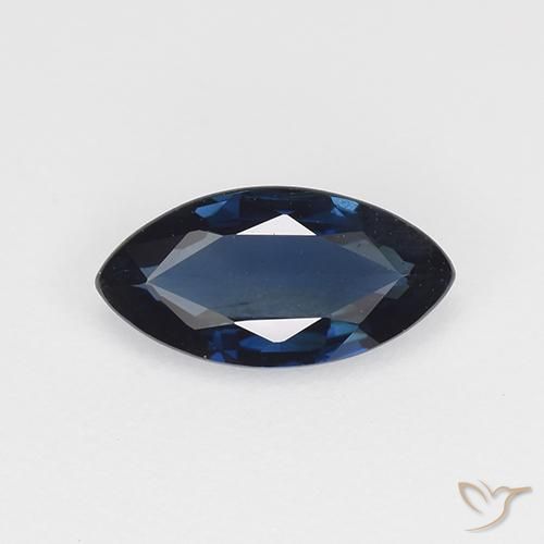0.69ct Natural Azul da meia noite Safira, Marquesa, VVS-VS