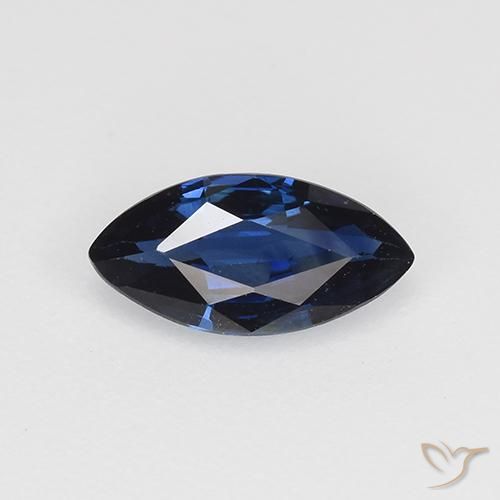 0.69ct Natural Azul escuro Safira, Marquesa, VVS-VS