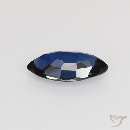 Safira Azul escuro Natural 0.69ct, Marquesa, VVS-VS