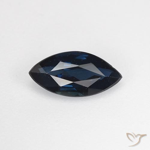 0.64ct Natural Azul escuro Safira, Marquesa, VVS-VS