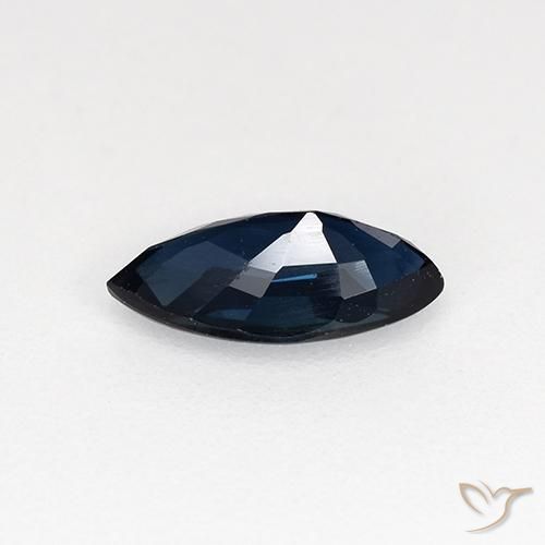Safira Azul escuro Natural 0.64ct, Marquesa, VVS-VS