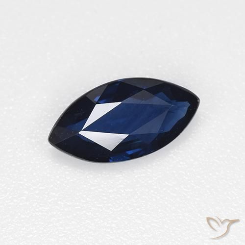Safira Crepúsculo Azul Natural 0.66ct, Marquesa, VVS-VS