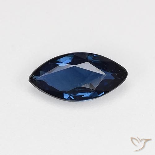 0.66ct Natural Azul da meia noite Safira, Marquesa, VVS-VS