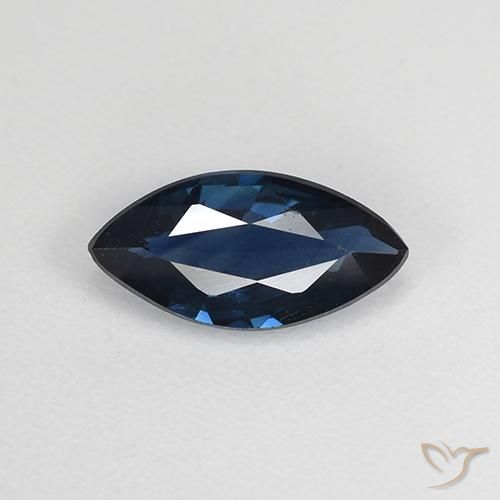 0.67ct Natural Azul da meia noite Safira, Marquesa, VVS-VS