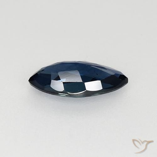 Safira Azul da meia noite Natural 0.67ct, Marquesa, VVS-VS
