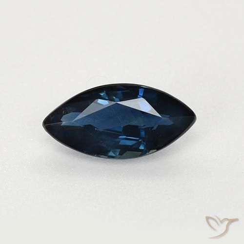0.71ct Natural Azul escuro Safira, Marquesa, VVS-VS