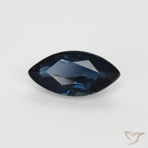 Safira Azul escuro Natural 0.71ct, Marquesa, VVS-VS