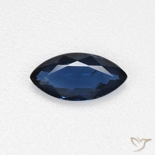 0.56ct Natural Azul escuro Safira, Marquesa, VVS-VS