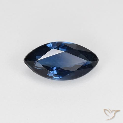Safira azul real Natural 0.70ct, Marquesa, VVS-VS