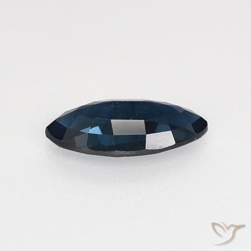 Safira Azul da meia noite Natural 0.72ct, Marquesa, VVS-VS