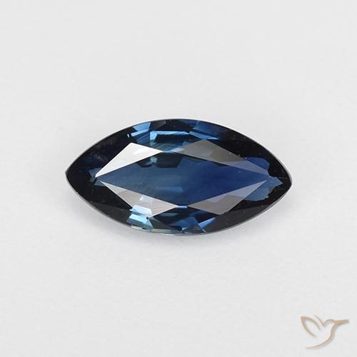 0.66ct Natural Azul da meia noite Safira, Marquesa, VVS-VS