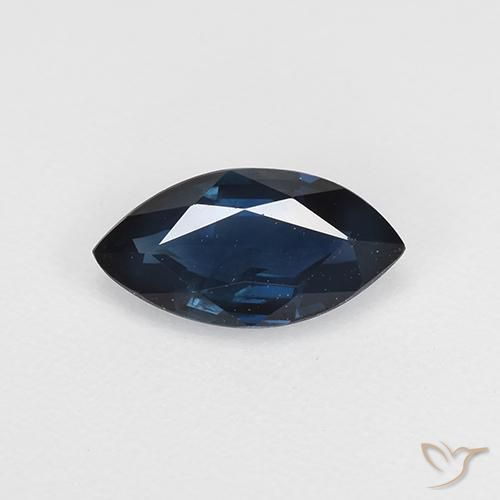 0.66ct Natural Azul da meia noite Safira, Marquesa, VVS-VS