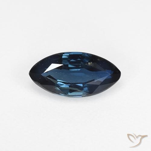 0.67ct Natural Azul escuro Safira, Marquesa, VVS-VS