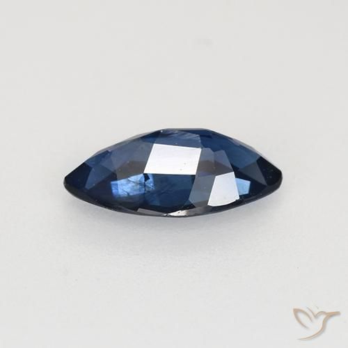Safira azul real Natural 0.71ct, Marquesa, VS