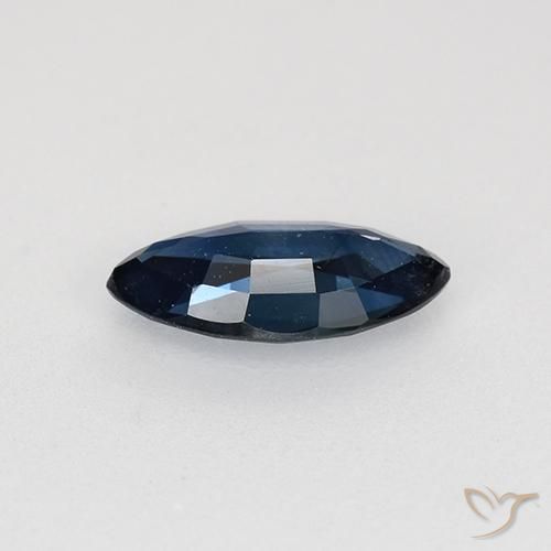 Safira Azul Escuro Natural 0.63ct, Marquesa, VS
