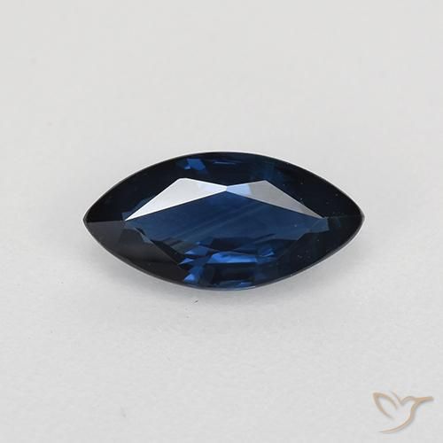 0.70ct Natural Noite azul Safira, Marquesa, VVS