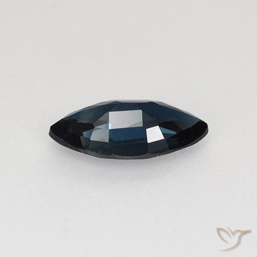Safira Noite azul Natural 0.62ct, Marquesa, VVS