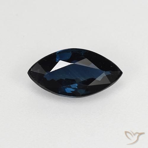 0.69ct Natural Azul da meia noite Safira, Marquesa, VVS