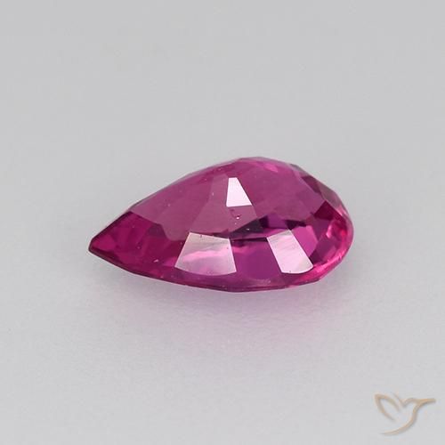 Safira roxo avermelhado Natural 0.69ct, Formato de pêra, VVS