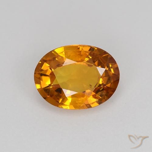 0.80ct Natural terra laranja Safira, oval, VS