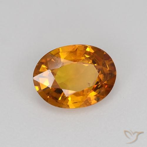 Safira terra laranja Natural 0.80ct, oval, VS