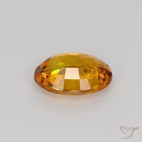 Safira terra laranja Natural 0.80ct, oval, VS