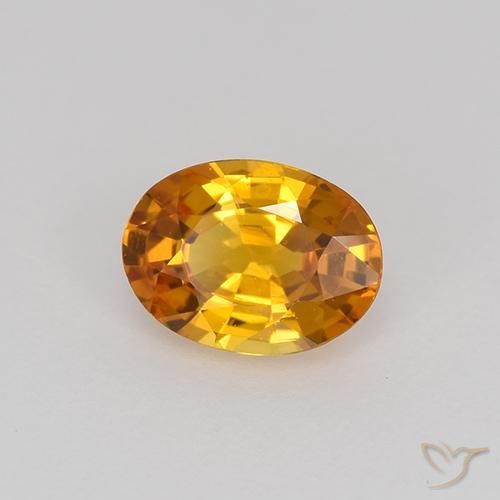 Safira terra laranja Natural 0.69ct, oval, VVS-VS