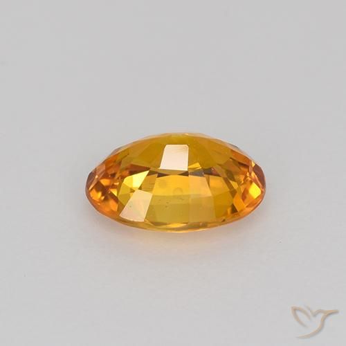 Safira terra laranja Natural 0.69ct, oval, VVS-VS
