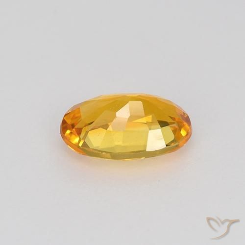 Safira Laranja Profundo-Ouro Natural 0.67ct, oval, VVS-VS