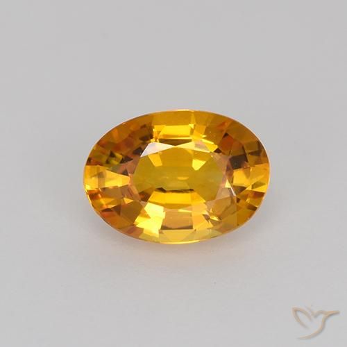 0.71ct Natural damasco laranja Safira, oval, VVS-VS