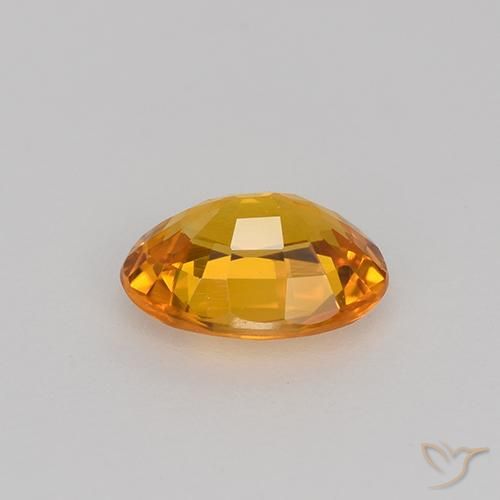Safira damasco laranja Natural 0.71ct, oval, VVS-VS