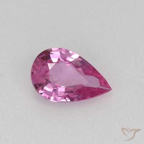 Safira roxo avermelhado Natural 0.48ct, Formato de pêra, VVS