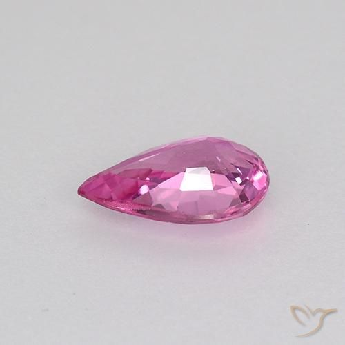Safira roxo avermelhado Natural 0.48ct, Formato de pêra, VVS