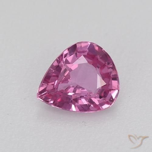 0.57ct Natural Roxo Real Rosa Safira, Formato de pêra, VVS