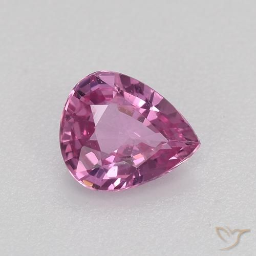 Safira Roxo Real Rosa Natural 0.57ct, Formato de pêra, VVS