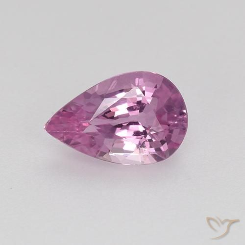 0.58ct Natural Roxo rosado Safira, Formato de pêra, VVS-VS
