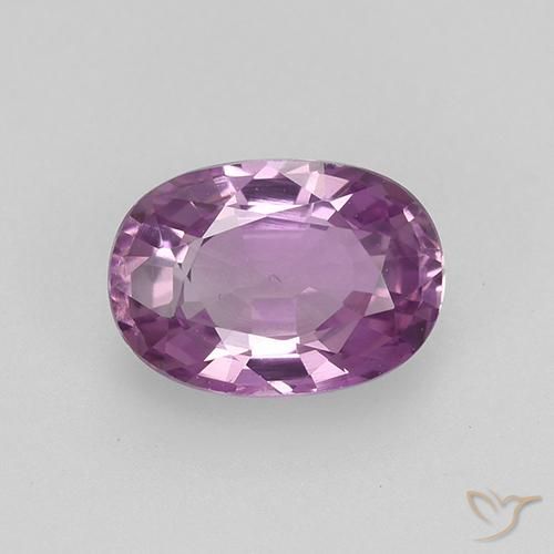 Safira roxa solta de 0,9 quilates, corte oval de 6,6 x 4,7 mm de Madagascar, Photo A